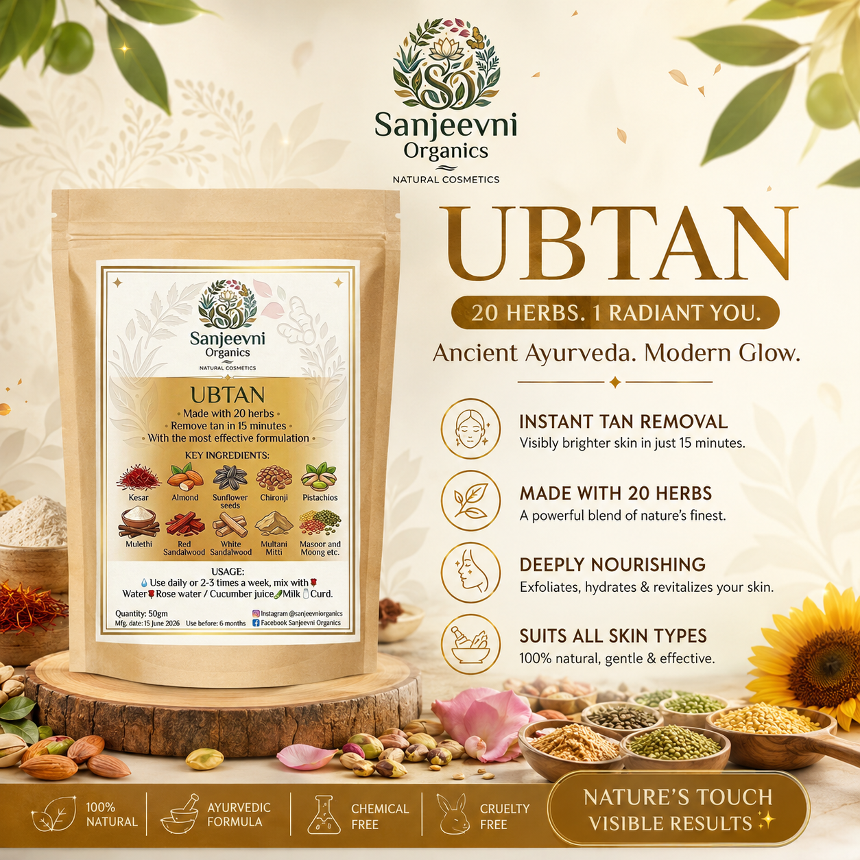 Sanjeevya Organics Ubtan