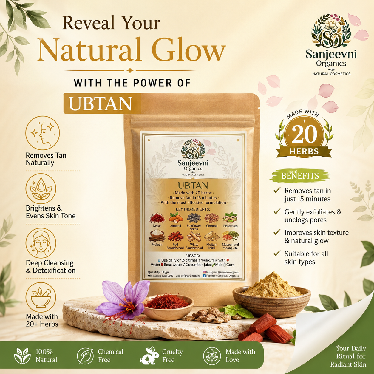 Sanjeevya Organics Ubtan