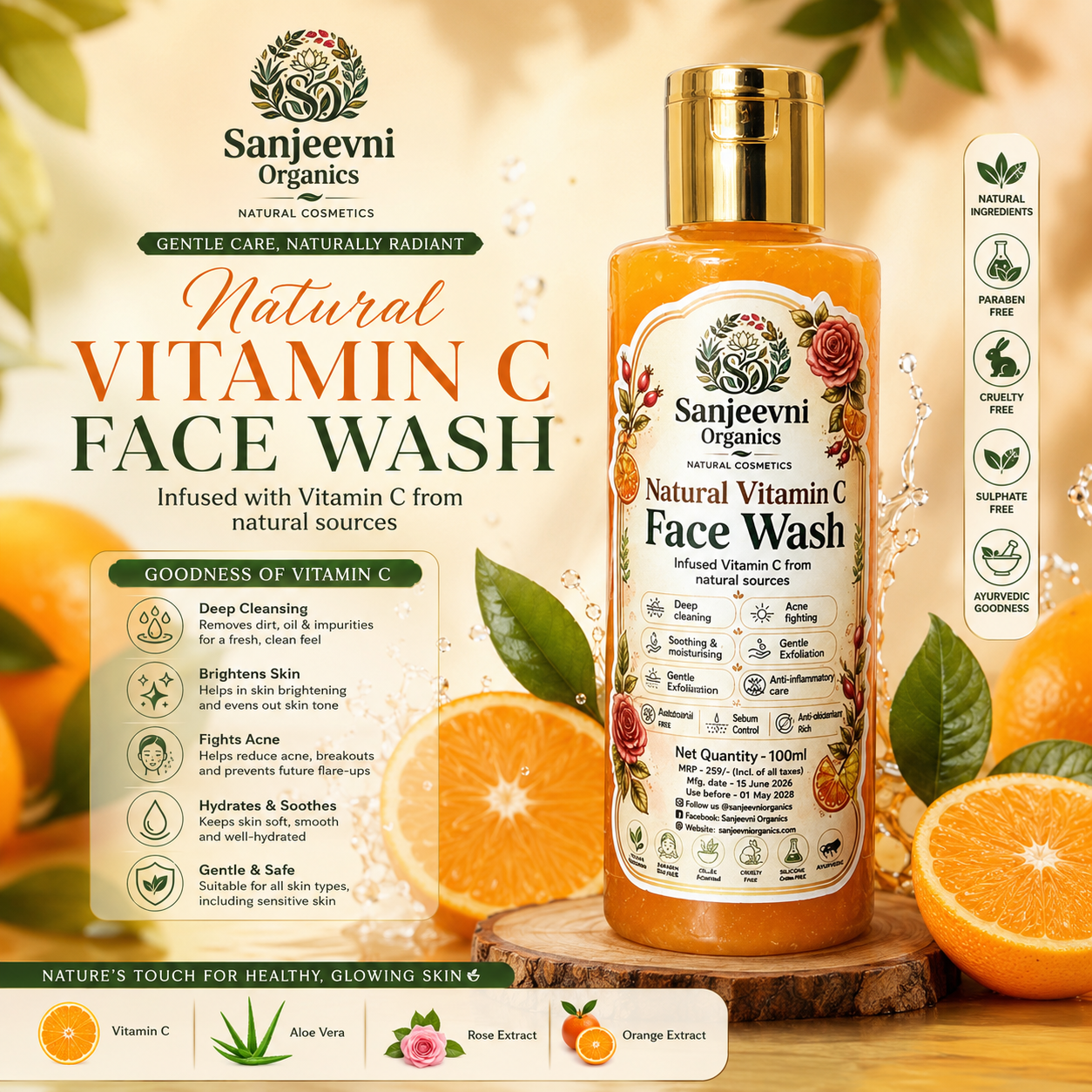 Natural Vitamin C Face Wash