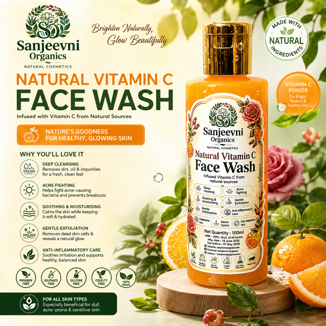 Natural Vitamin C Face Wash