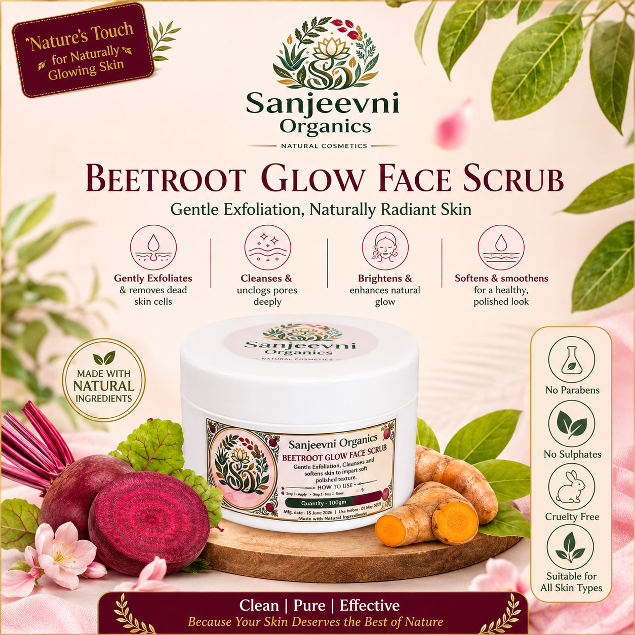Beetroot Glow Face Scrub