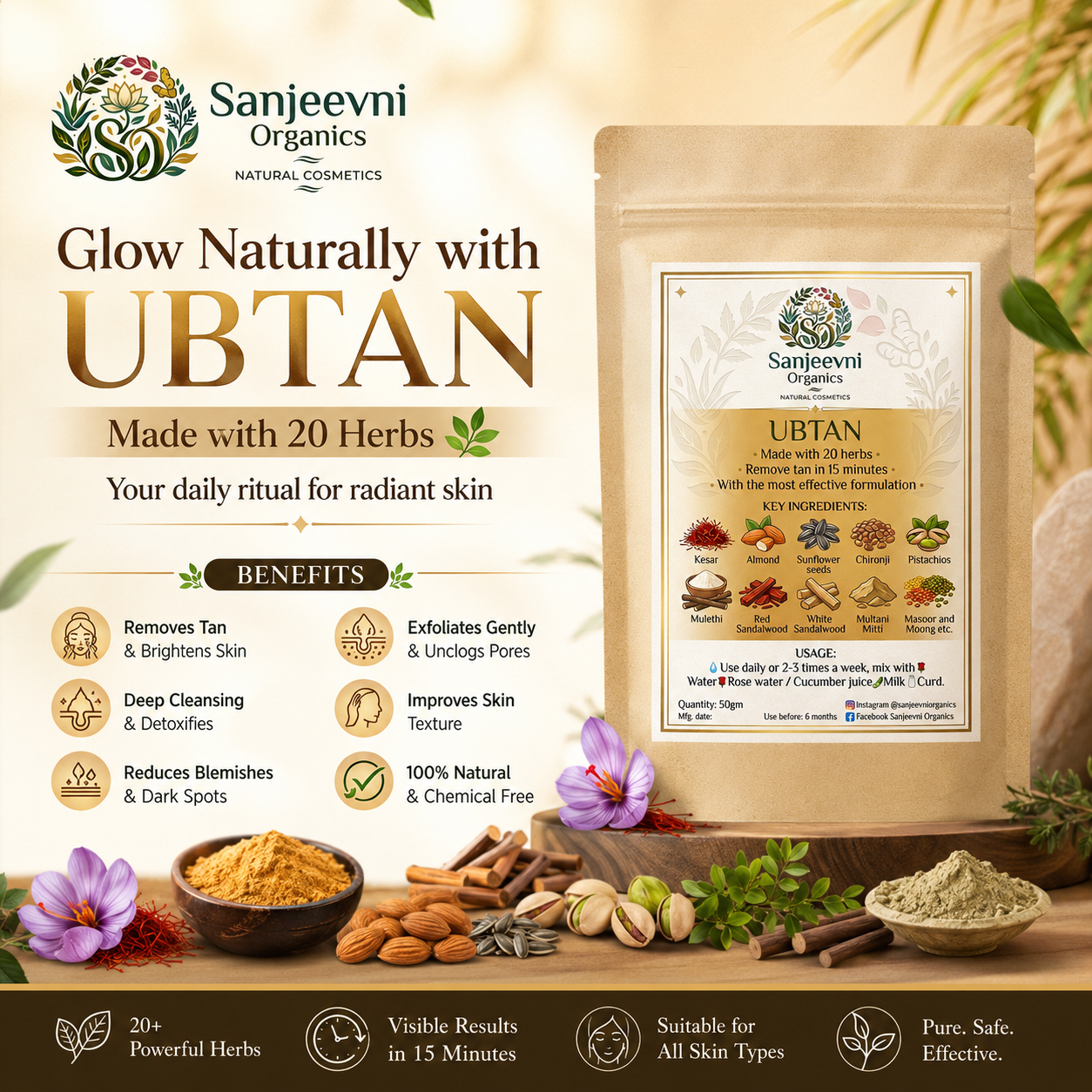 Sanjeevya Organics Ubtan