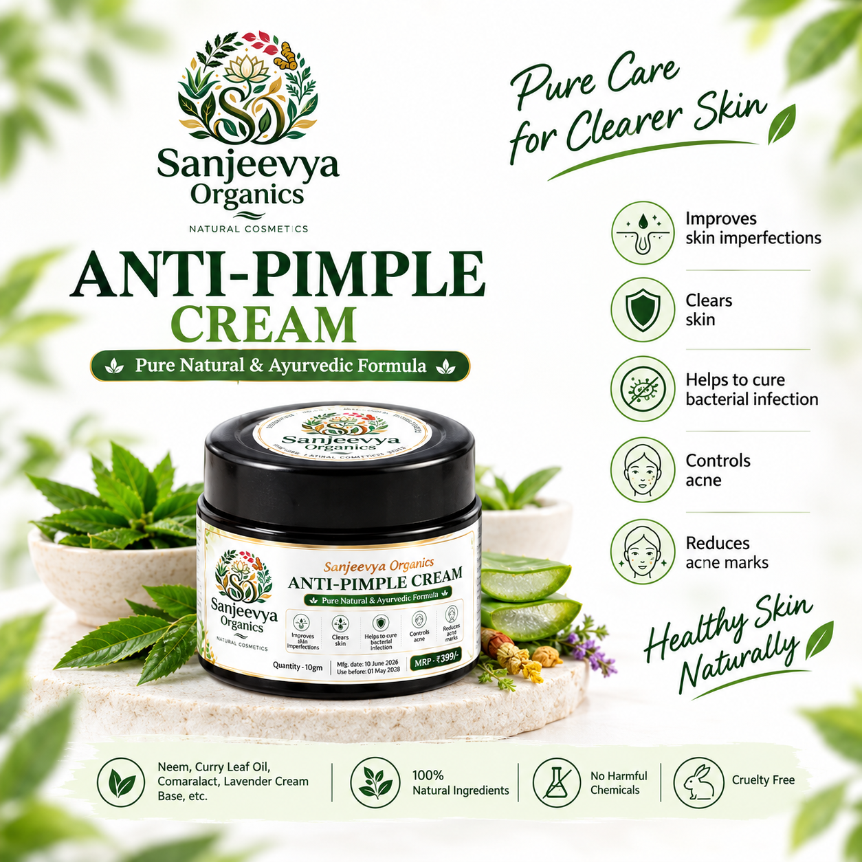 Anti-Pimple Cream for Acne-Prone Skin