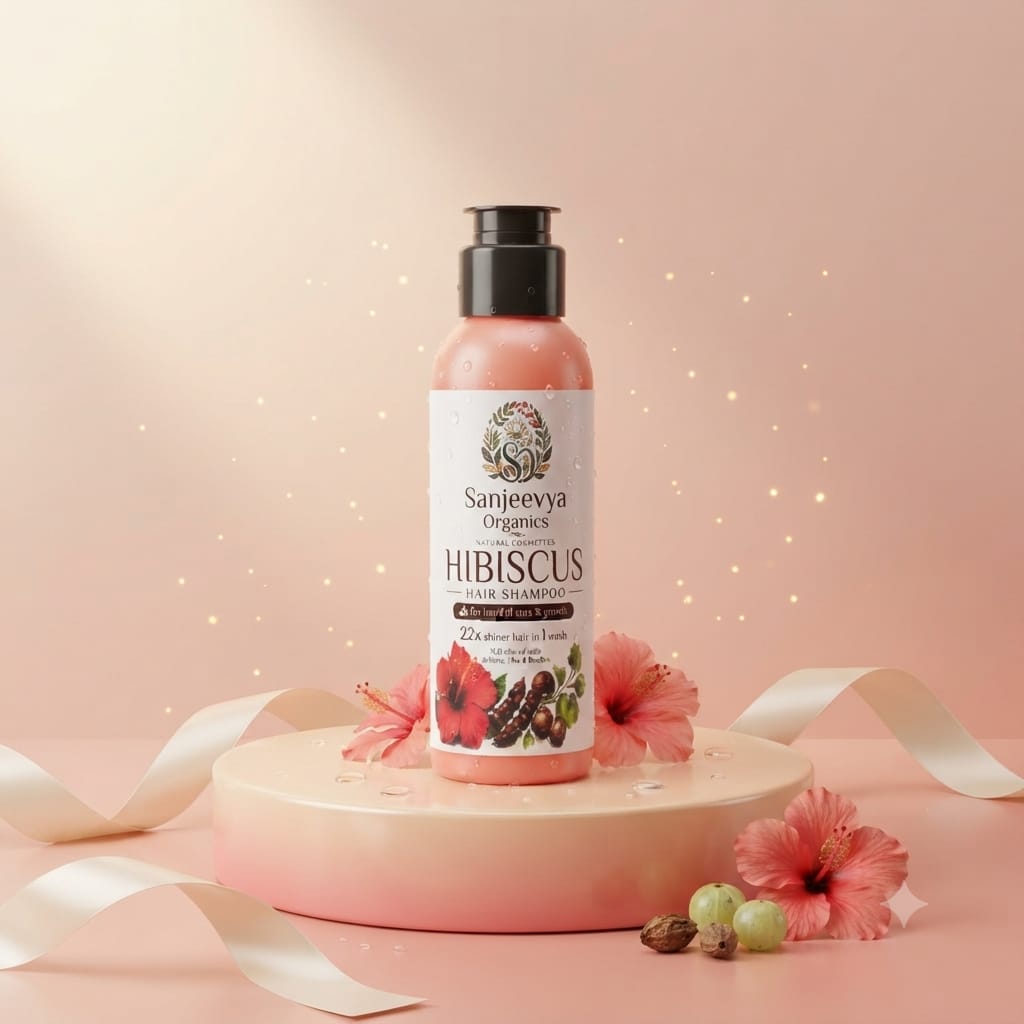 Hibiscus Hair Shampoo for Hair Fall & Shine – Sanjeevya Organics