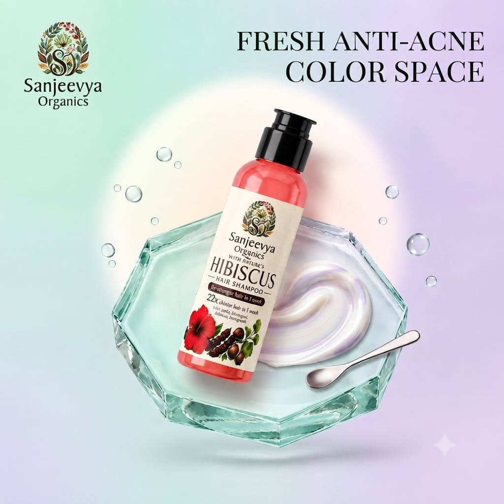 Hibiscus Hair Shampoo for Hair Fall & Shine – Sanjeevya Organics
